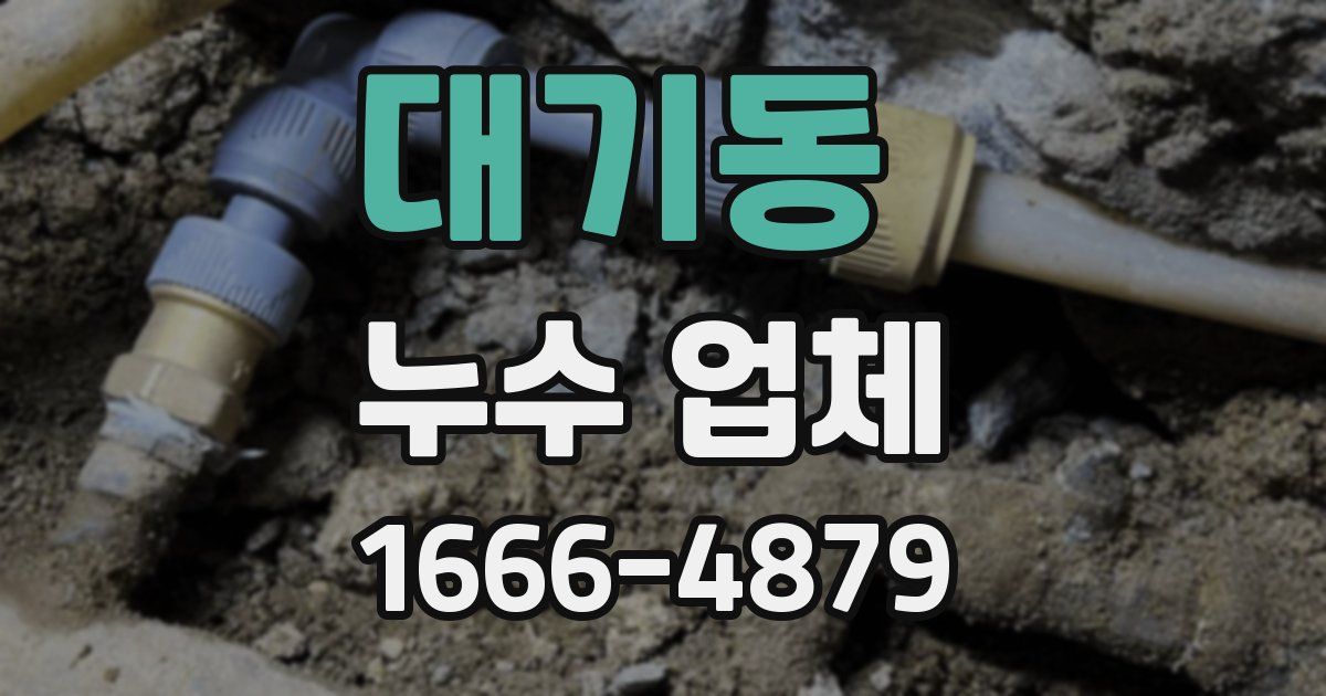 대기동 누수 업체