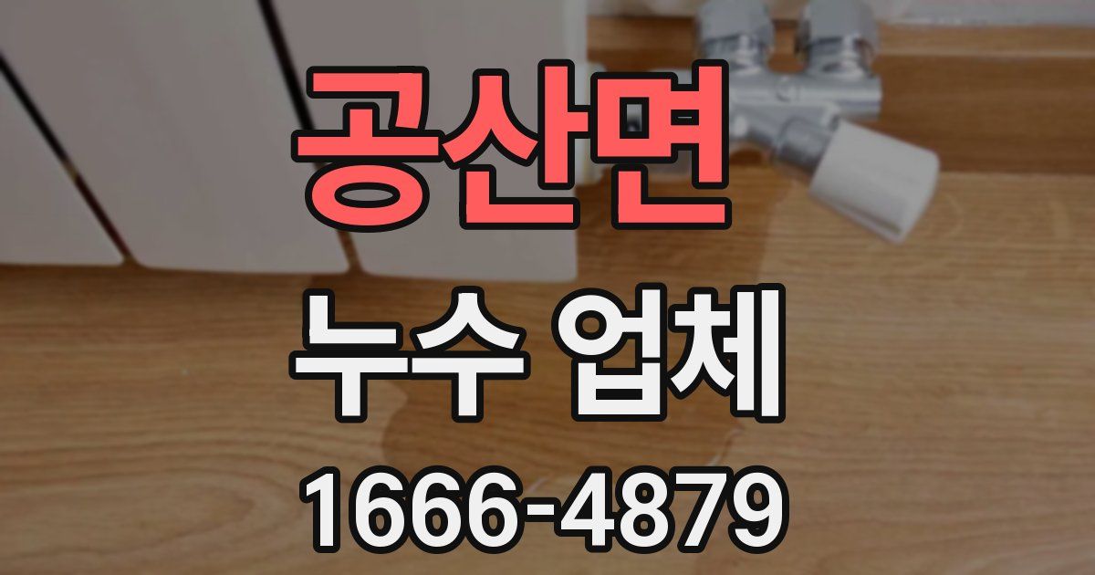 공산면 누수 업체