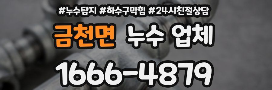 금천면 누수 업체