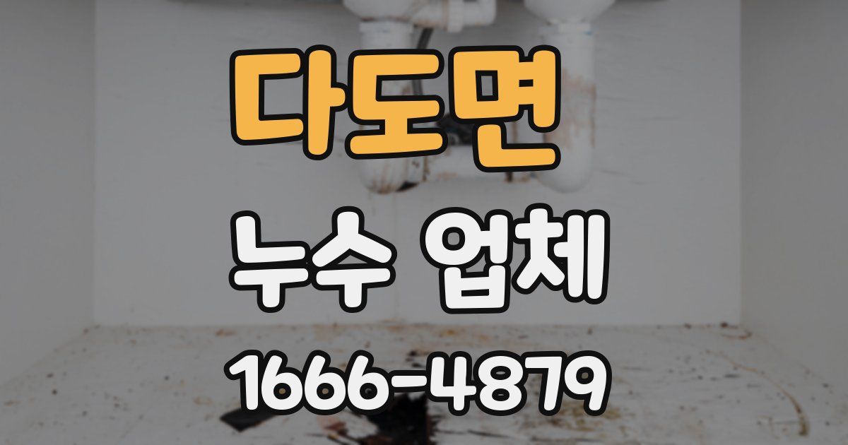 다도면 누수 업체
