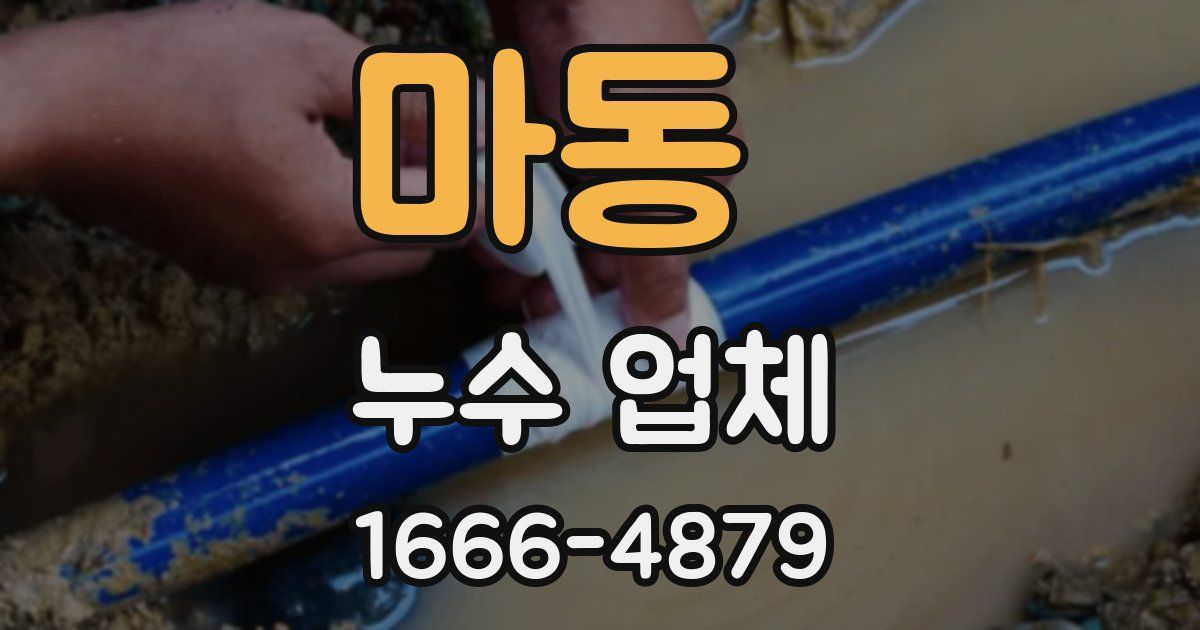 마동 누수 업체