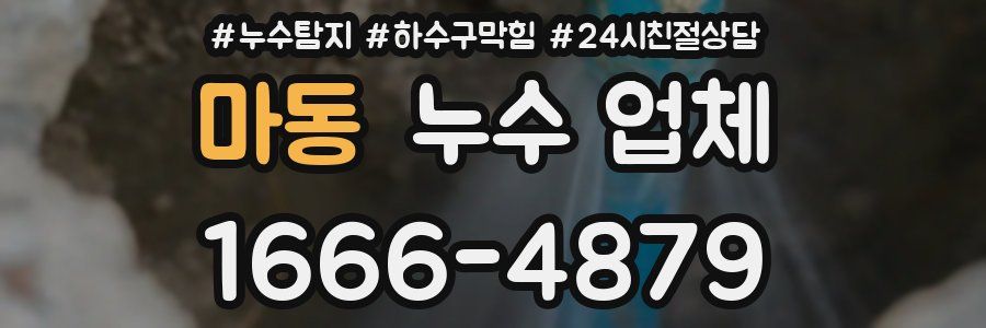 마동 누수 업체