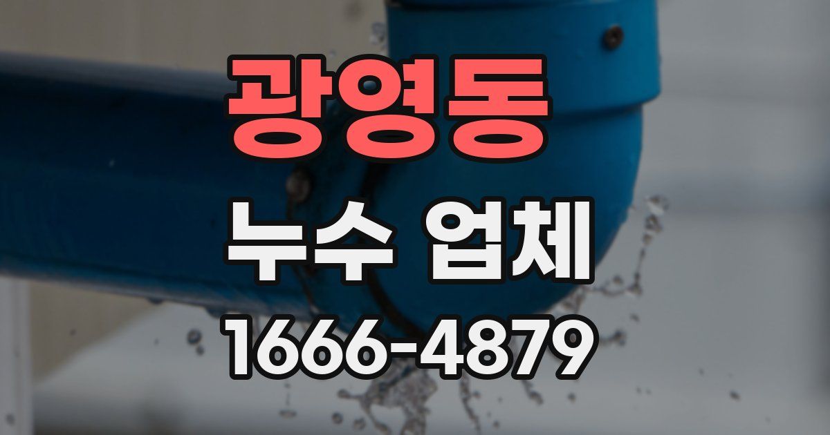 광영동 누수 업체