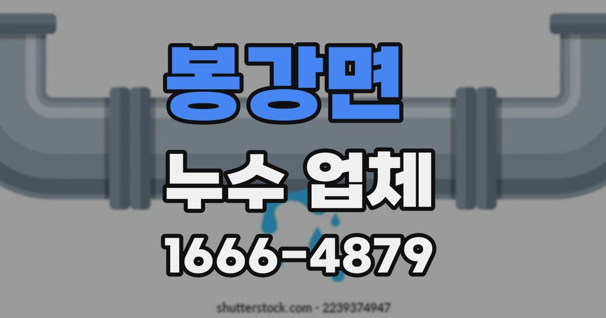 봉강면 누수 업체