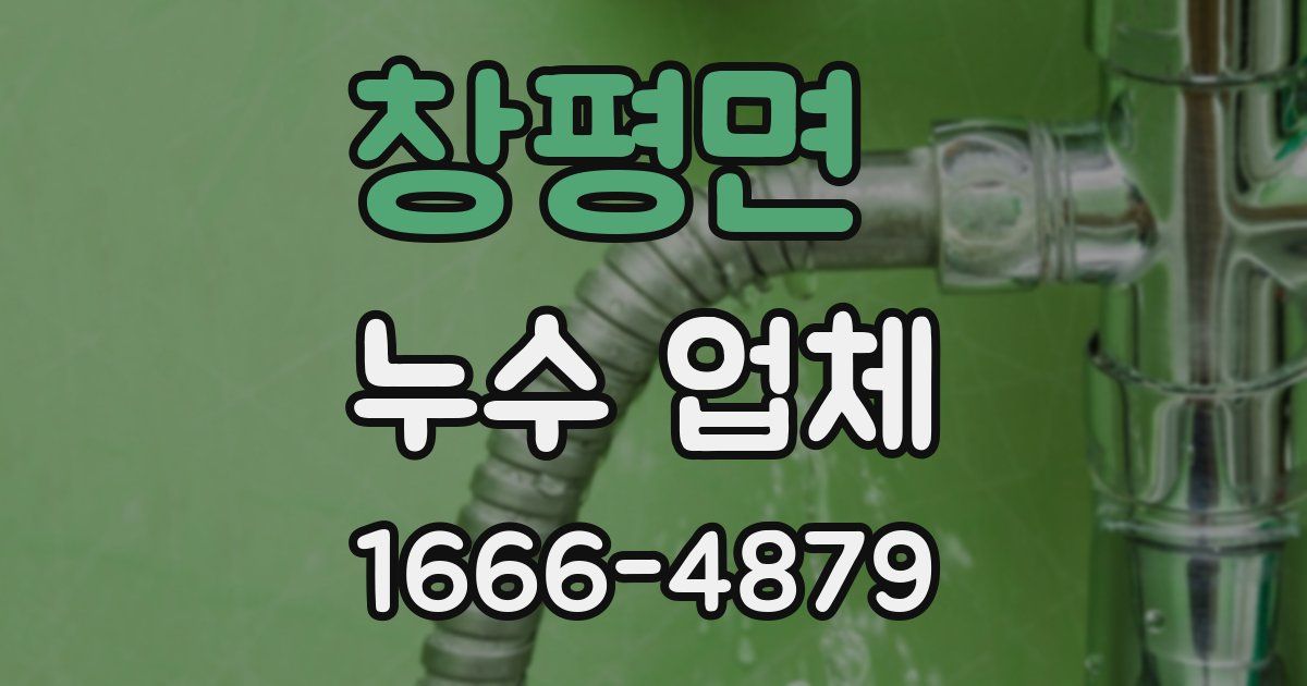 창평면 누수 업체