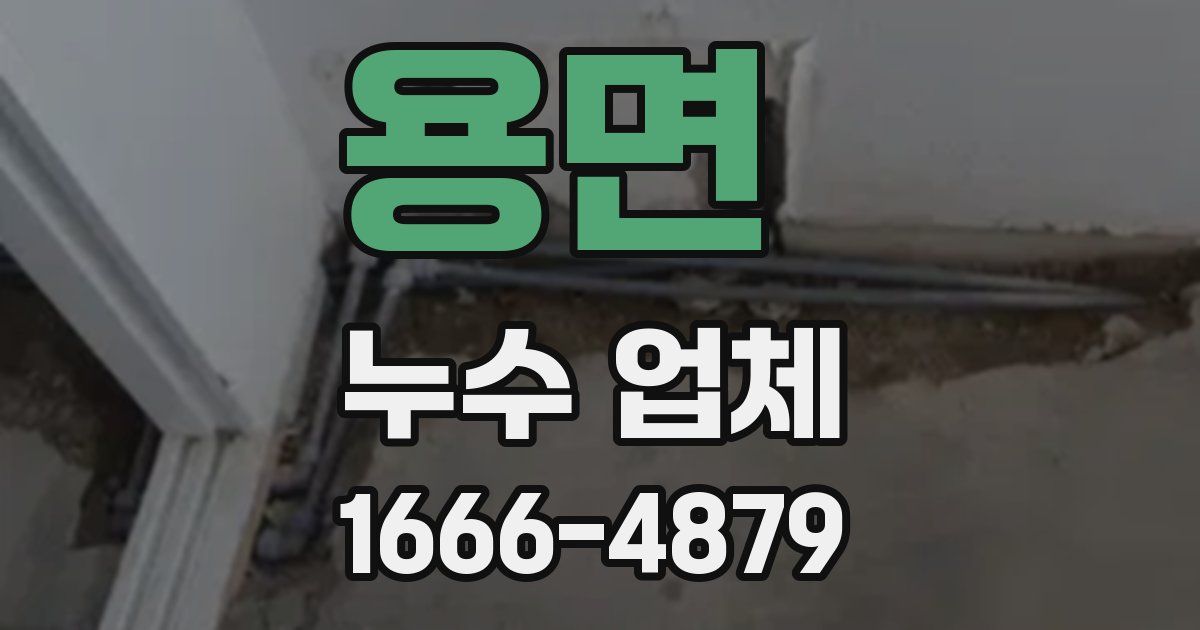 용면 누수 업체