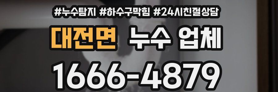 대전면 누수 업체
