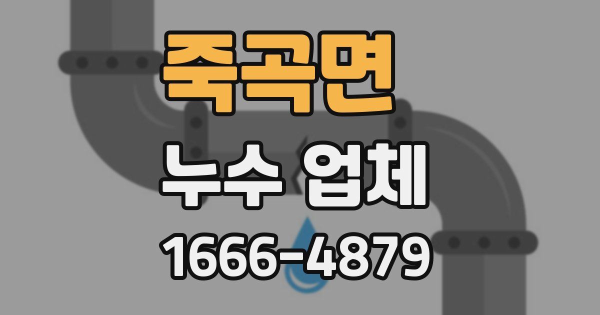 죽곡면 누수 업체