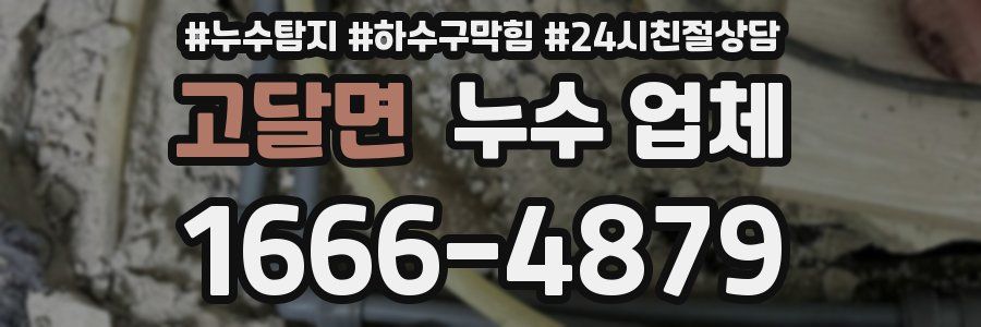 고달면 누수 업체