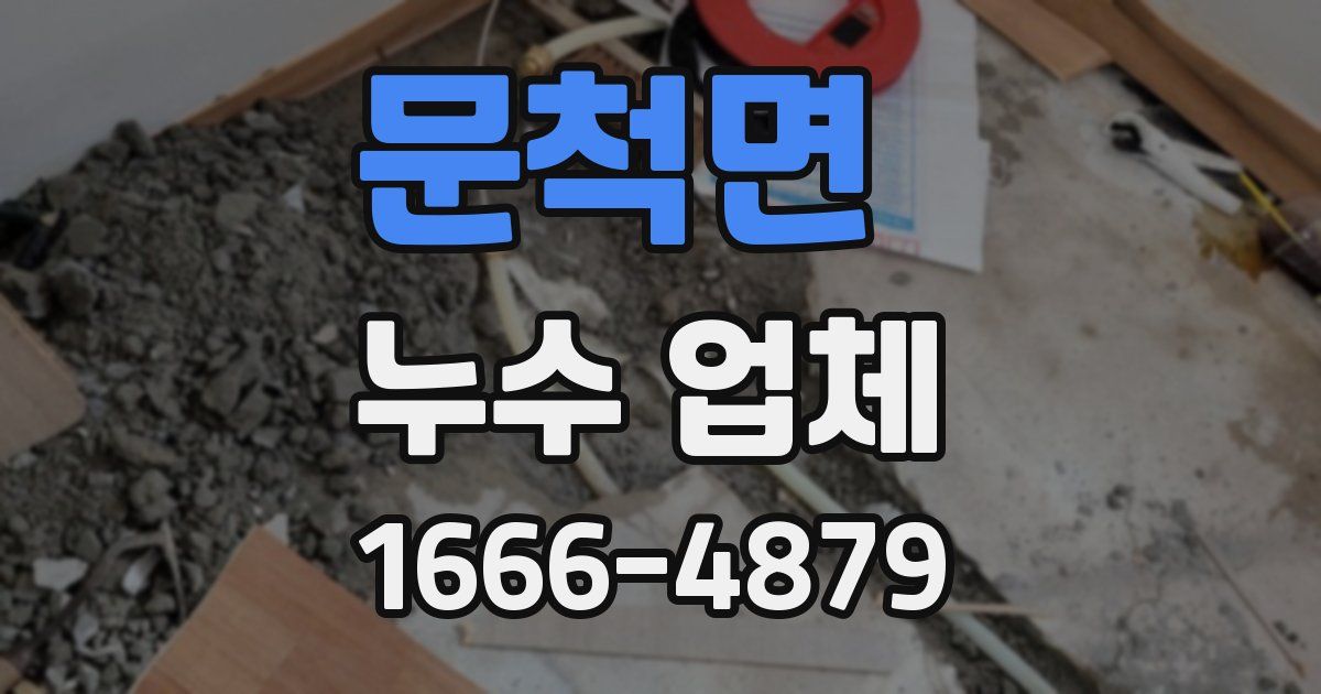 문척면 누수 업체