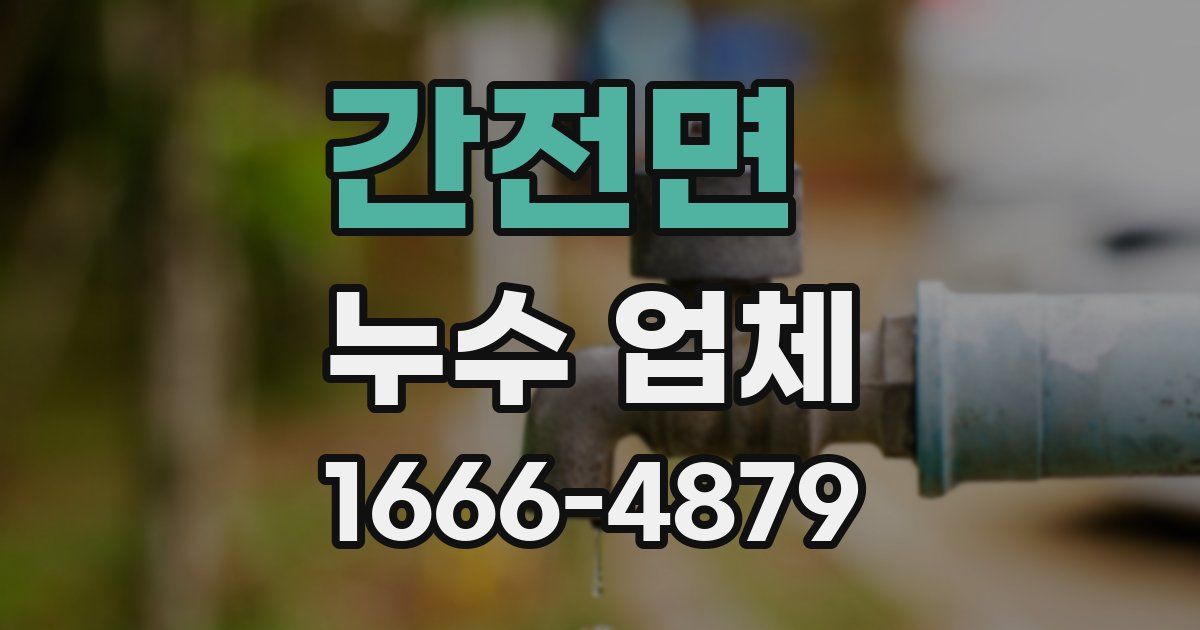 간전면 누수 업체