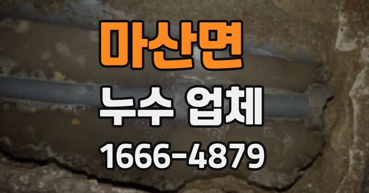 마산면 누수 업체