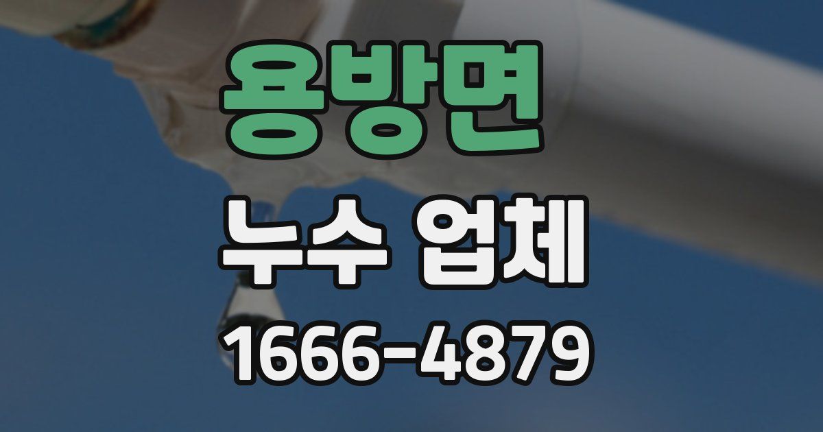 용방면 누수 업체