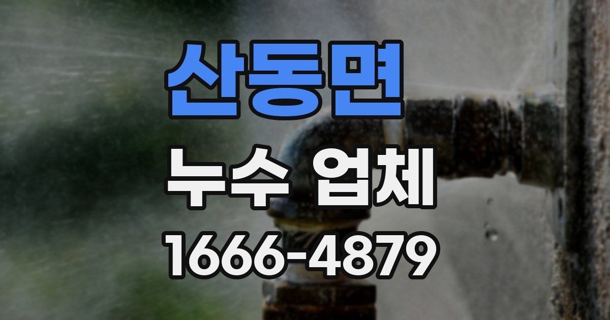 산동면 누수 업체