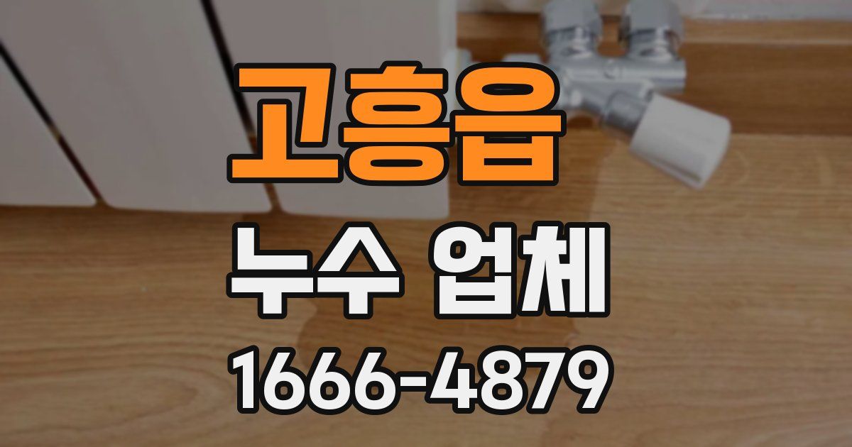 고흥읍 누수 업체