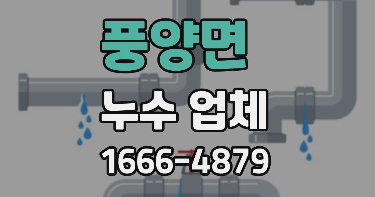 풍양면 누수 업체