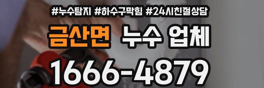 금산면 누수 업체