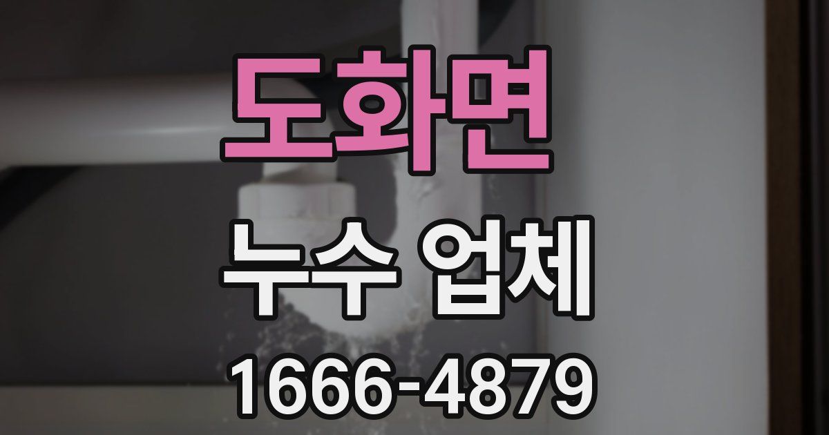 도화면 누수 업체