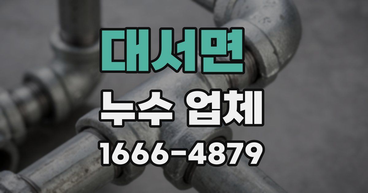 대서면 누수 업체