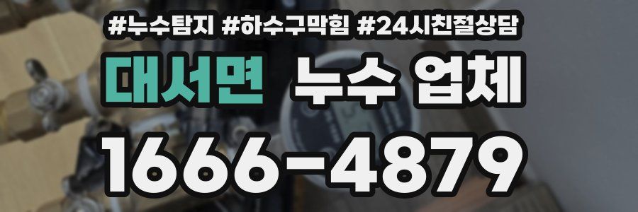 대서면 누수 업체