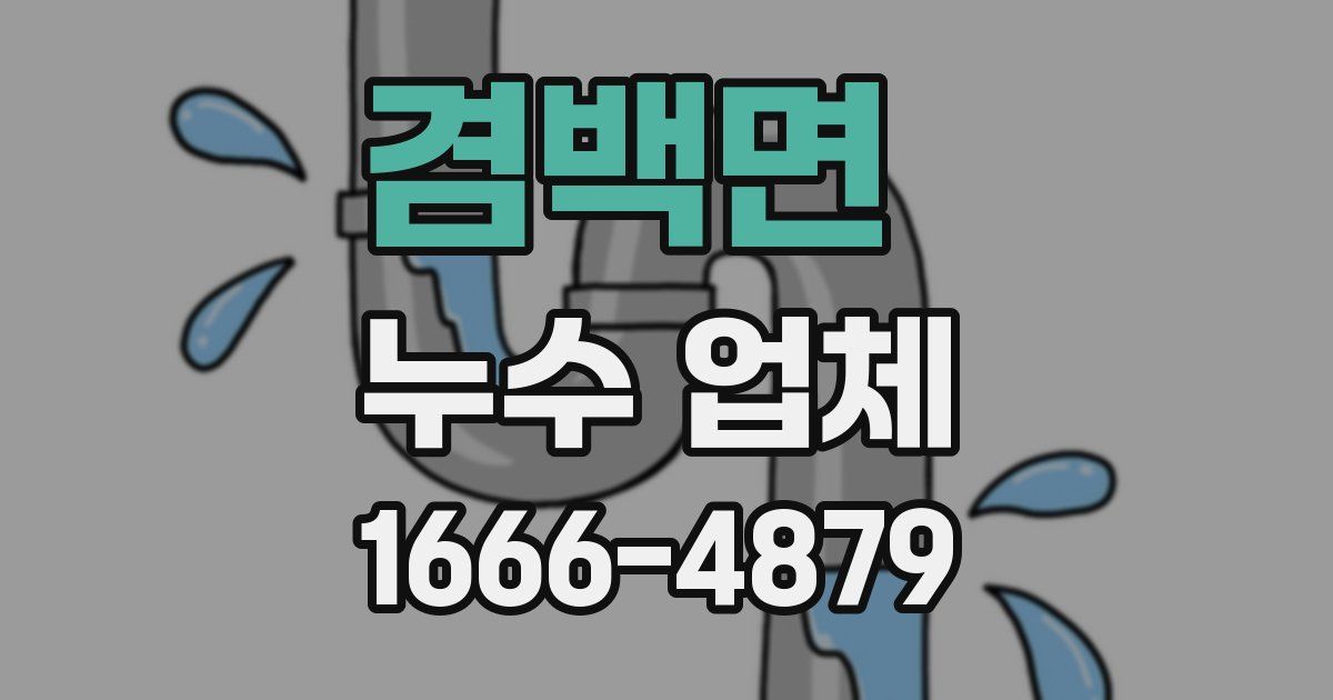 겸백면 누수 업체