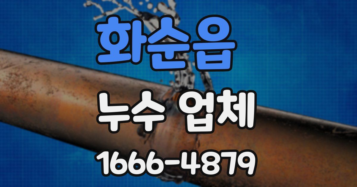 화순읍 누수 업체
