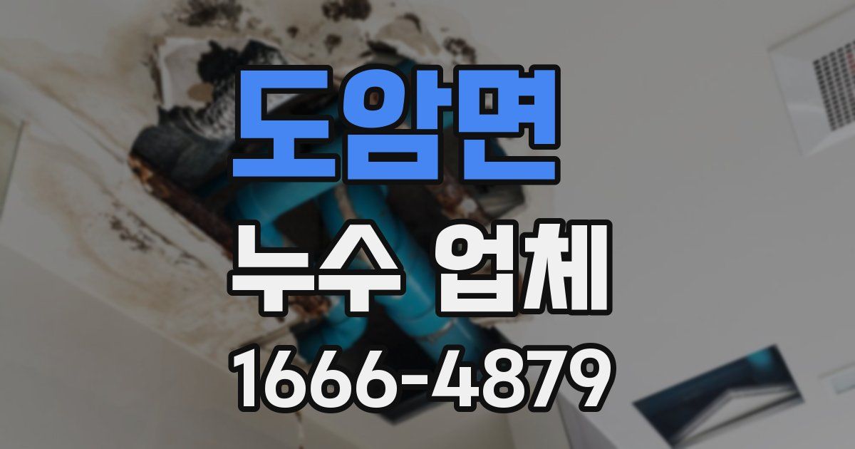 도암면 누수 업체