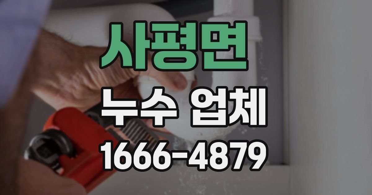 사평면 누수 업체