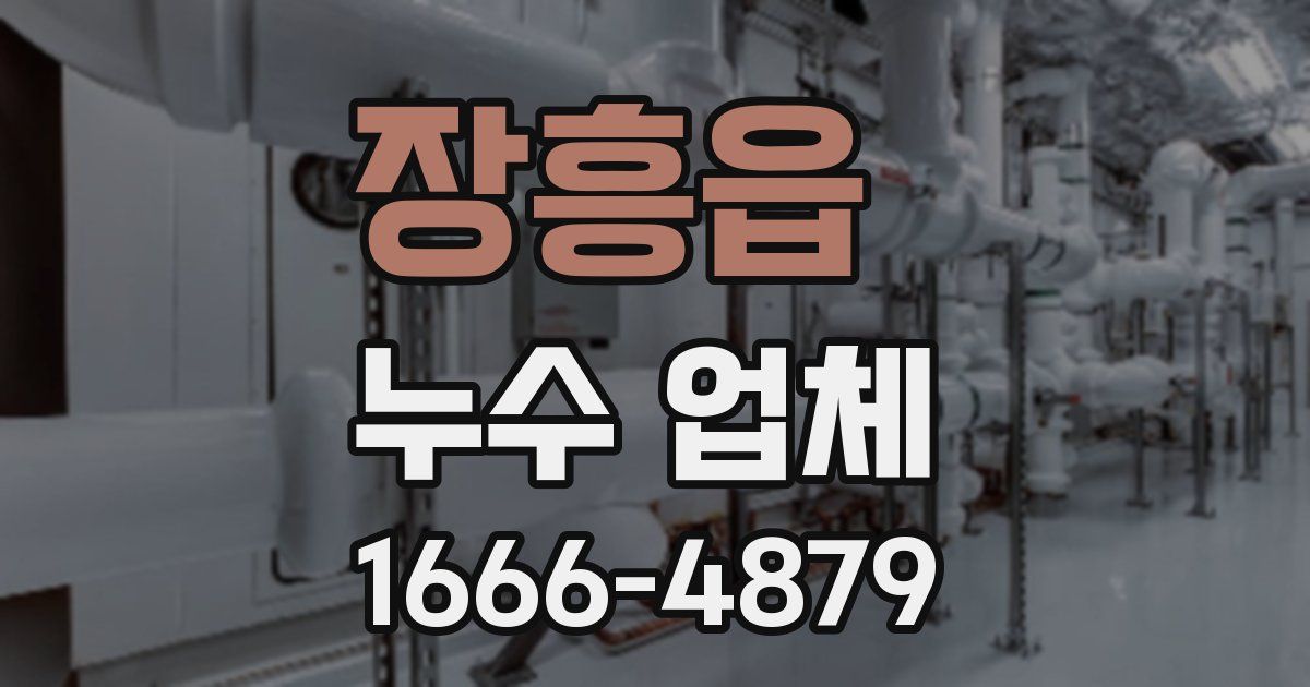 장흥읍 누수 업체