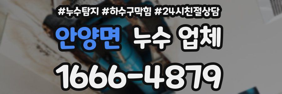 안양면 누수 업체