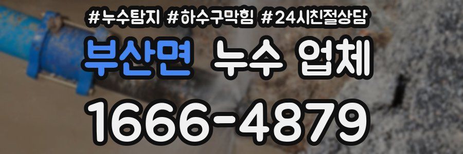 부산면 누수 업체