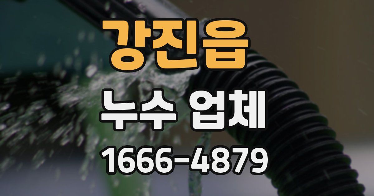 강진읍 누수 업체