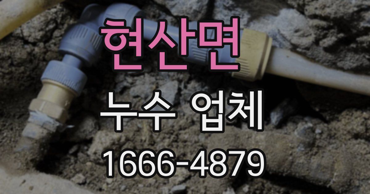 현산면 누수 업체