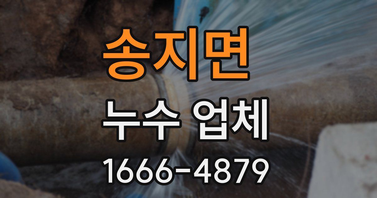 송지면 누수 업체