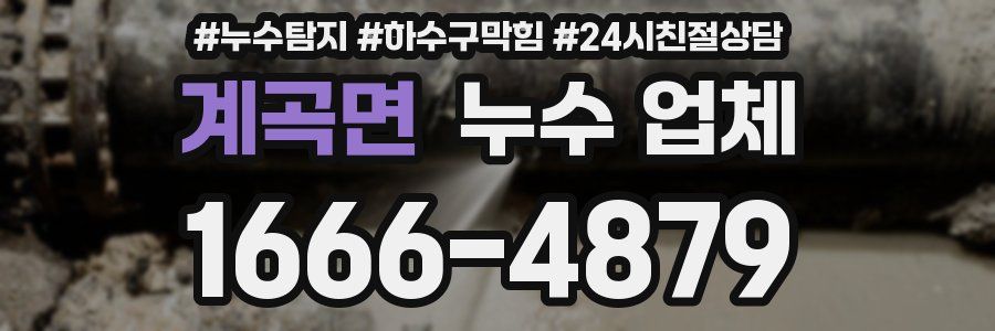 계곡면 누수 업체
