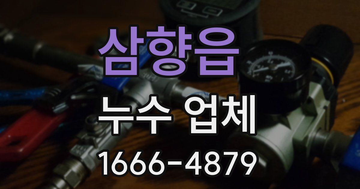 삼향읍 누수 업체