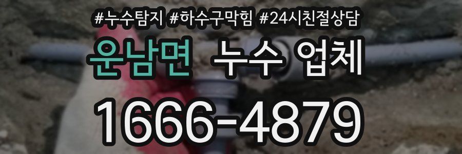 운남면 누수 업체