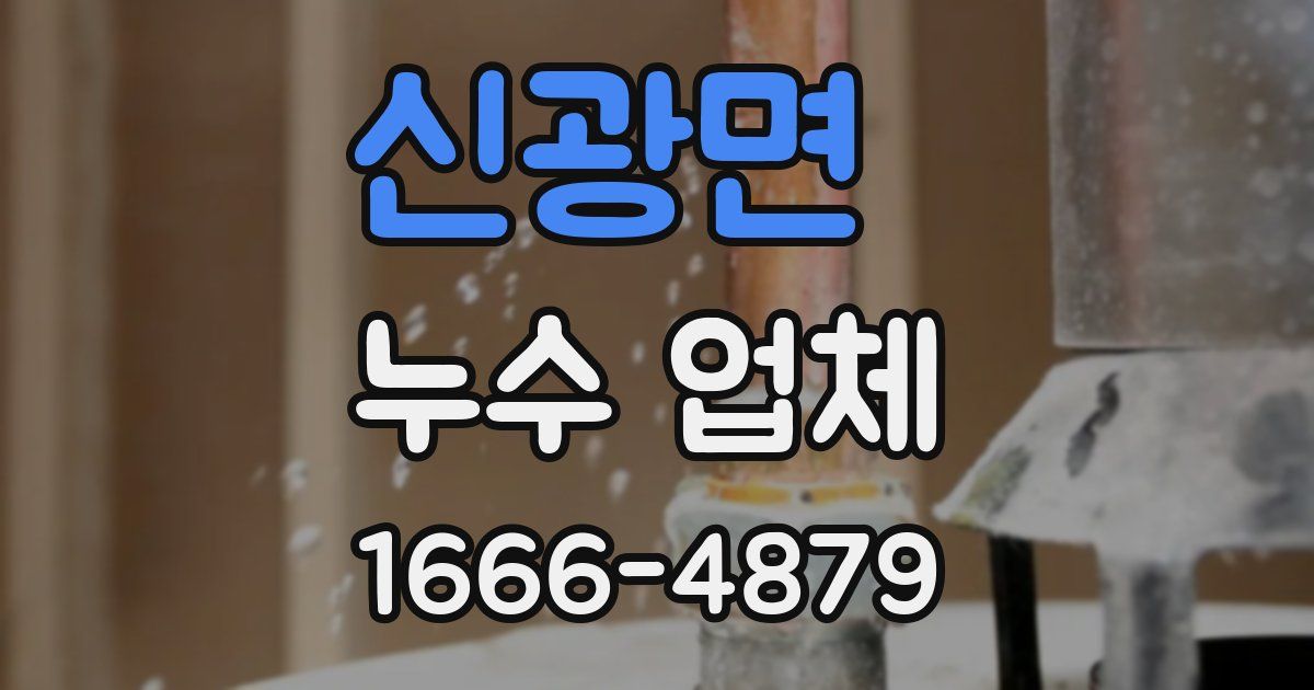 신광면 누수 업체