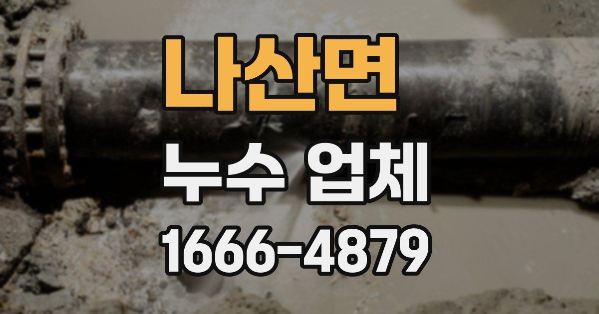 나산면 누수 업체