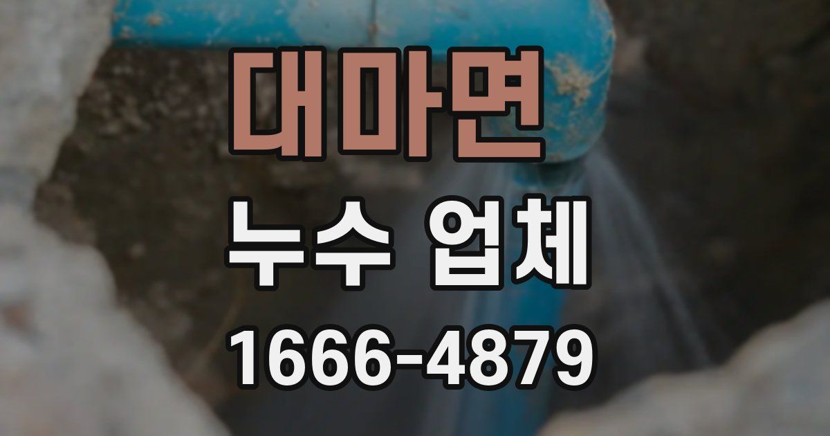 대마면 누수 업체