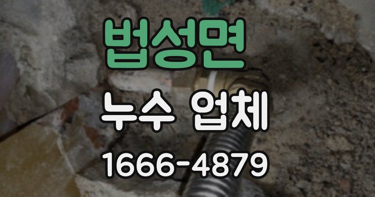 법성면 누수 업체
