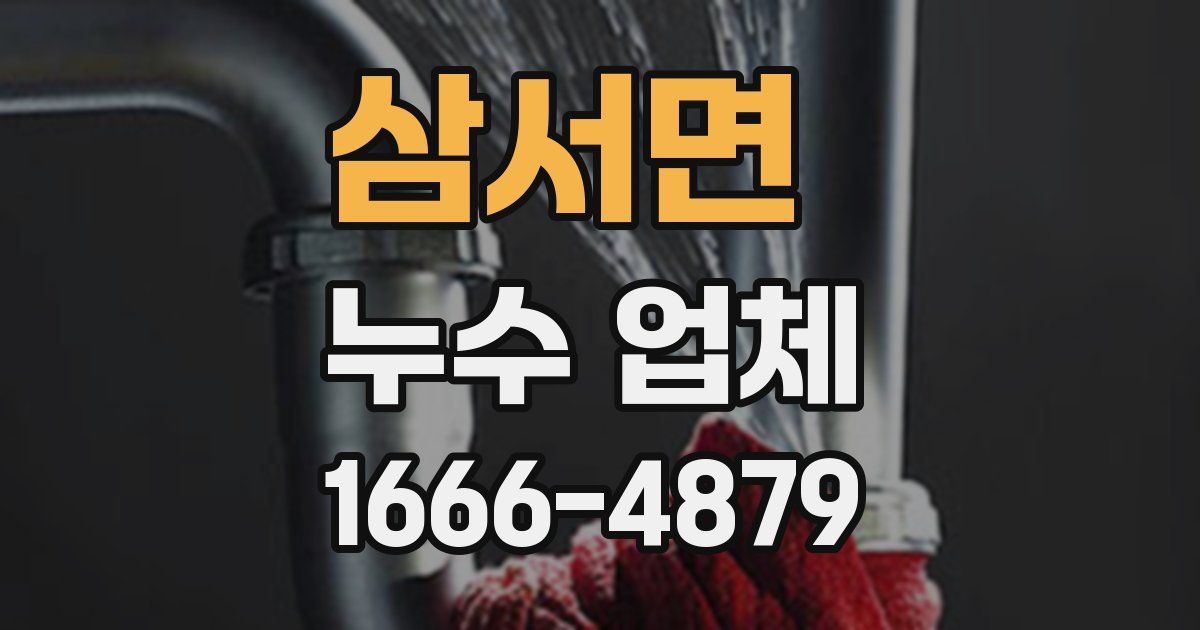 삼서면 누수 업체