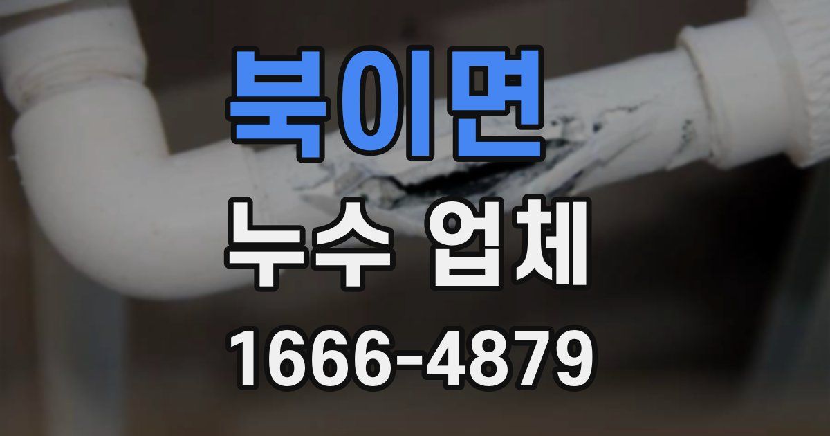 북이면 누수 업체