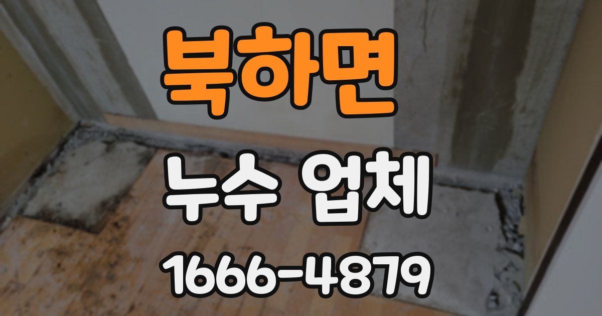 북하면 누수 업체