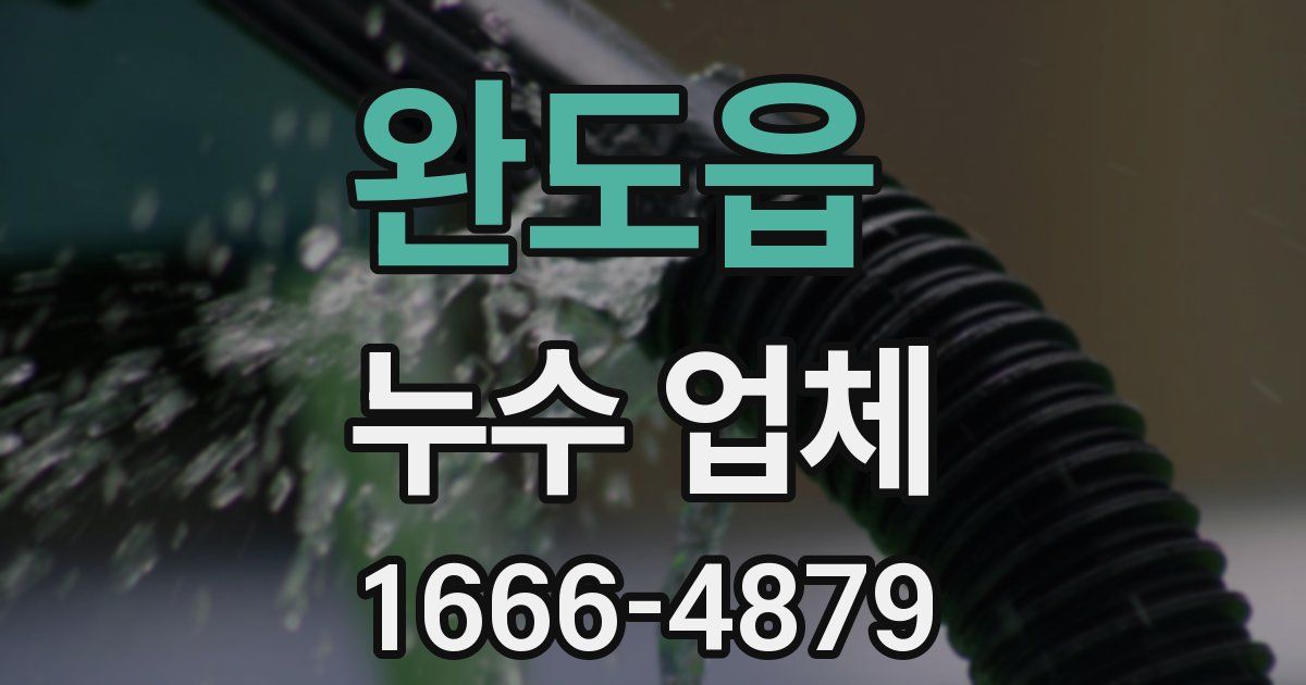 완도읍 누수 업체