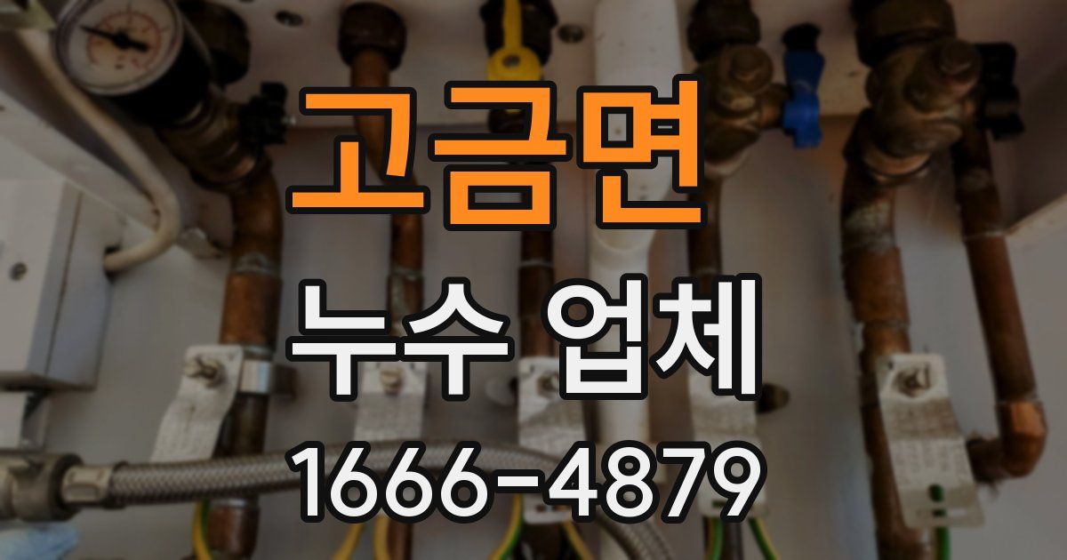 고금면 누수 업체