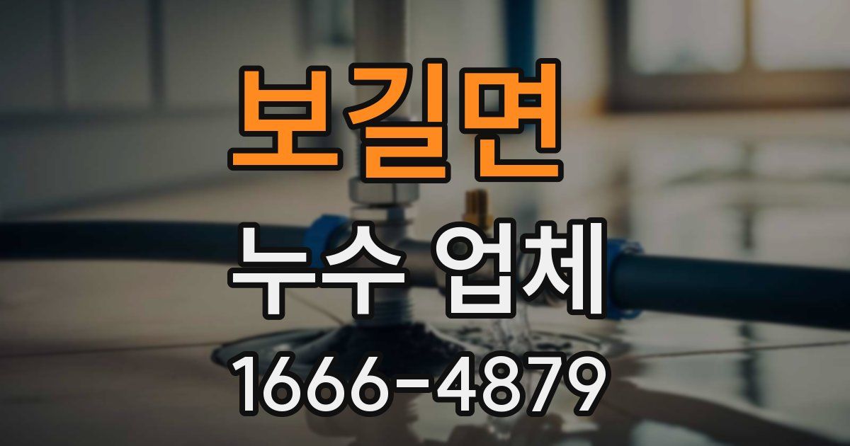 보길면 누수 업체