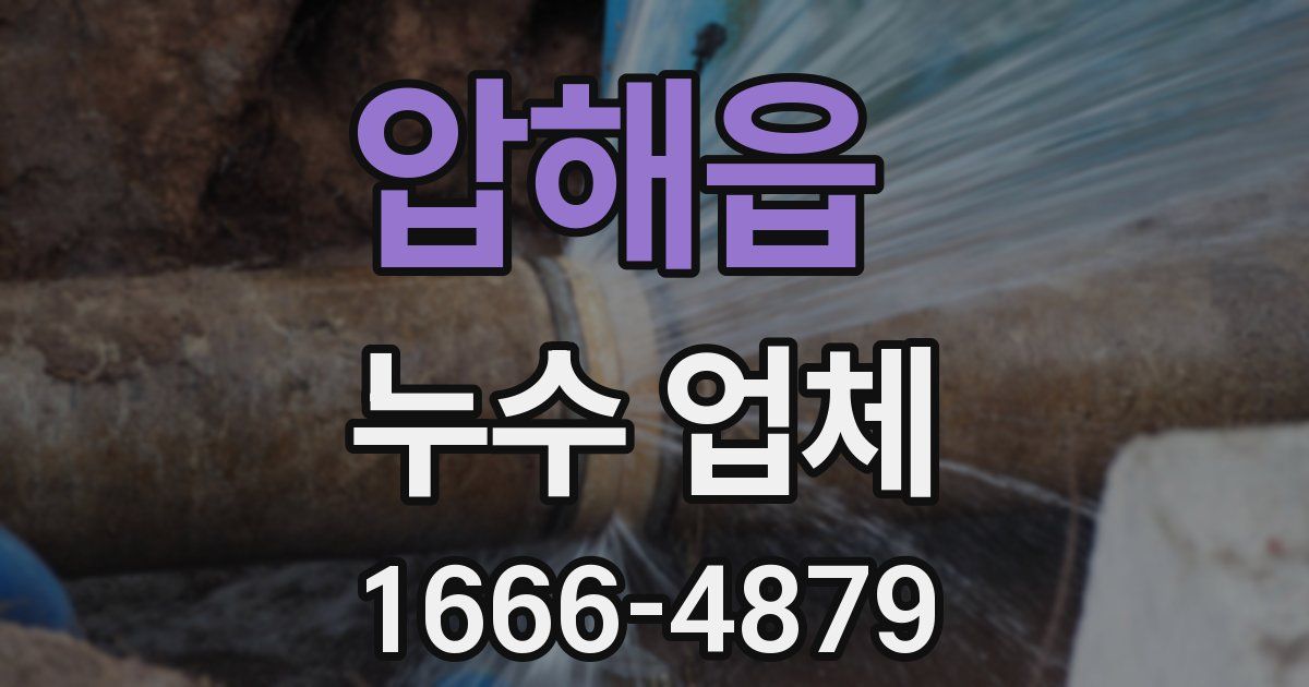 압해읍 누수 업체