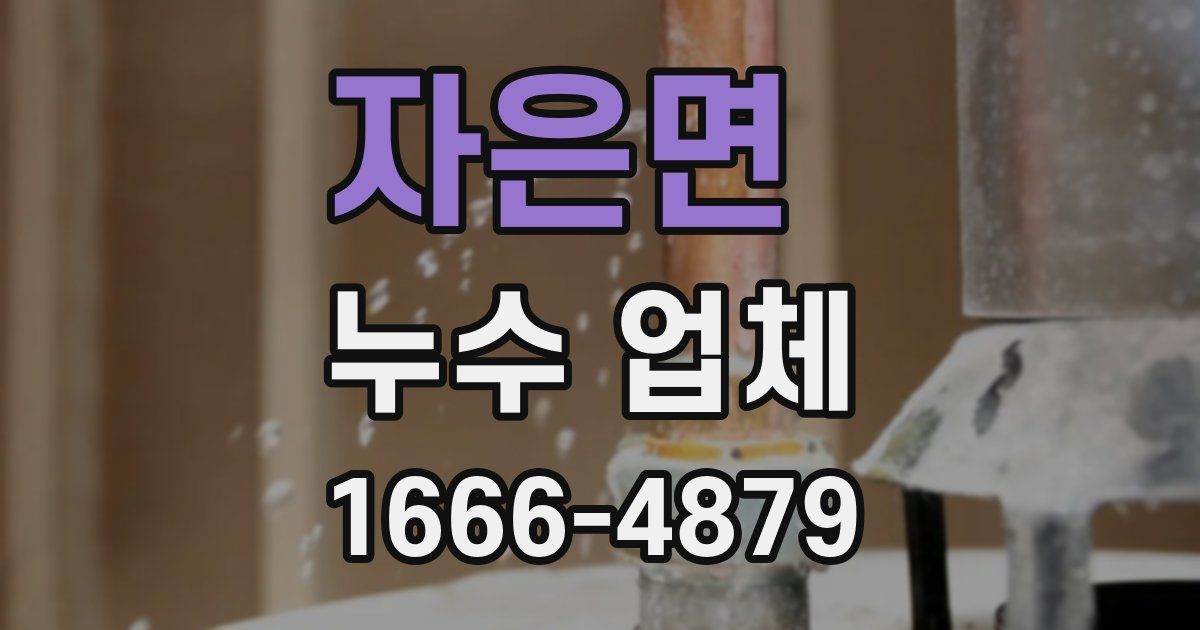 자은면 누수 업체