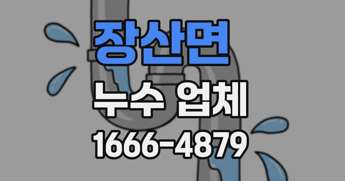 장산면 누수 업체